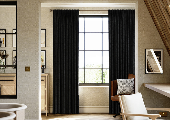 Maurice, Black - Made to Measure Curtains - Image 3